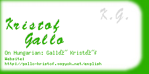 kristof gallo business card